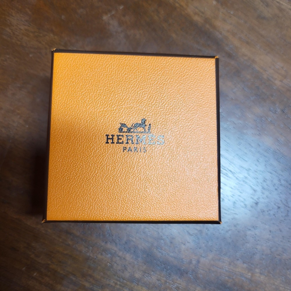 Hermes Ring Size 7‎ Gold Tone Triple Band Logo Made In France Statement Ring